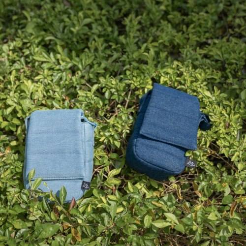 Denim Mini Marshmallow Crossbody